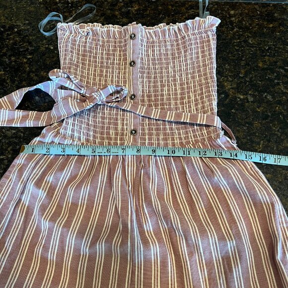 NWOT, Altar'd State Women's Purply/Mauve Striped Jumpsuit, Size Medium - Picture 12 of 13